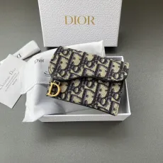 ディオール財布DIOR 2023新作 高品質 S5644CTZQ_M928 _TU2174 サドル 5グリッド カードホルダー