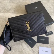 サンローラン財布Yves Saint Laurent 2023 新品 高品質 423299 キャビア クラッチ