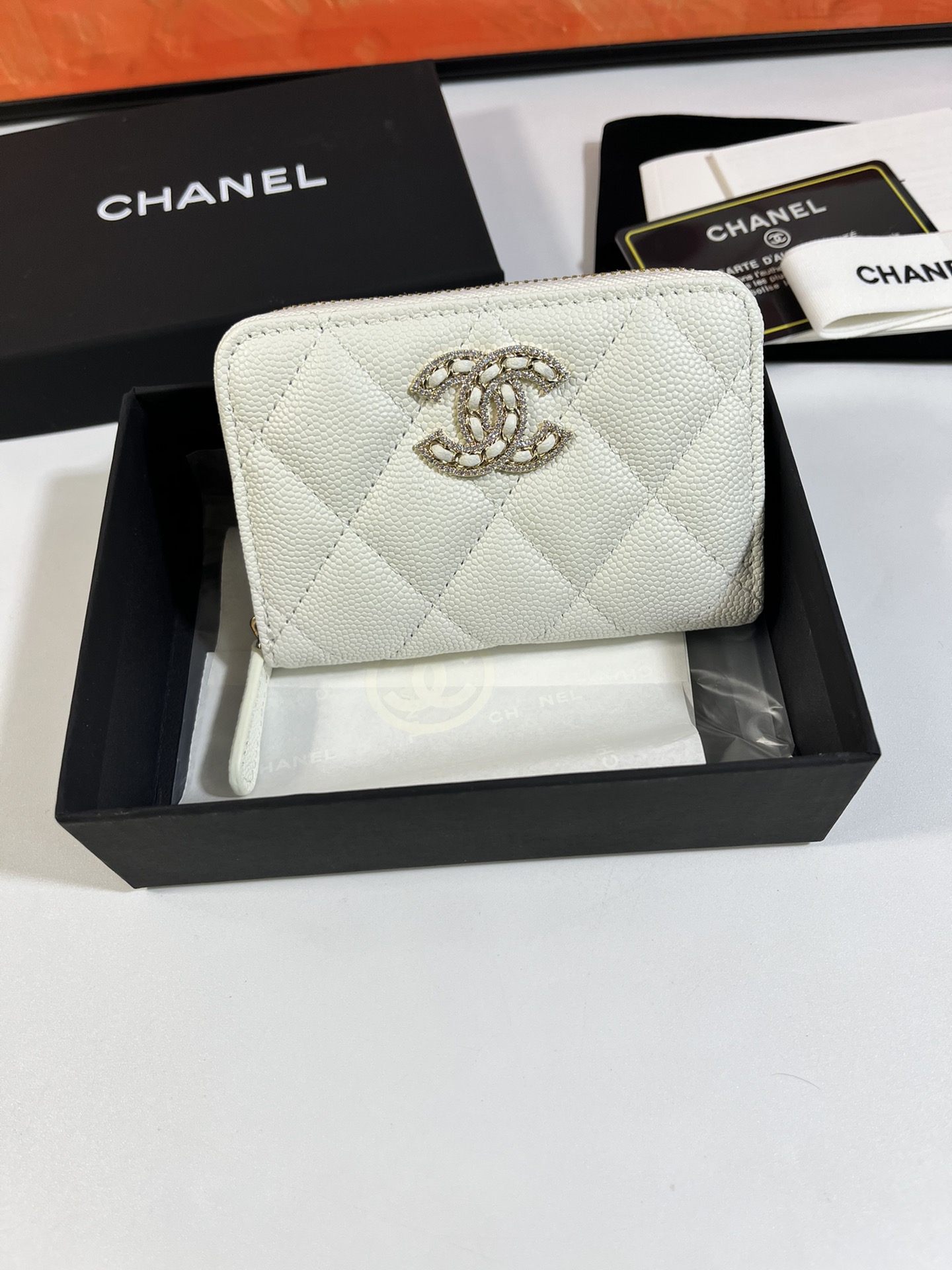 シャネル財布CHANEL 2023年新作 高品質 Ap2737B ダイヤモンド キャビア カードホルダー
