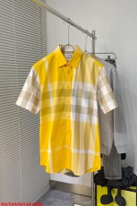 バーバリー服BURBERRY 2023新色チェック柄半袖シャツ