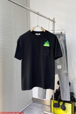ロエベ服LOEWE 2023新作 カルシファー フレイム刺繍 ラウンドネック Tシャツ