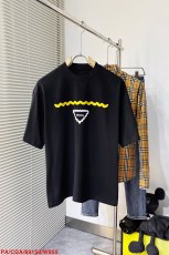 プラダ服PRADA 2023新作 高品質コットン ラウンドネック 半袖Tシャツ