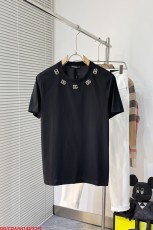 ドルチェ＆ガッバーナ服DOLCE GABBANA 2023年新作 メタルリベットロゴ ラウンドネックTシャツ