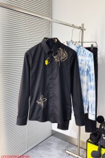 ルイヴィトン服LOUIS VUITTON 2023年新作 刺繍マイクロロゴ長袖シャツ