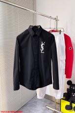 サンローラン服Yves Saint Laurent 2023新作 メンズ オリジナル シングル カジュアル 長袖シャツ