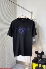 プラダ服PRADA 2023 新作 ロゴロゴ ラウンドネック Tシャツ