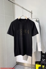 フェンディ服FENDI 2023新作 ジャガード歯ブラシ象嵌刺繍 新作半袖Tシャツ