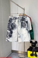 ルイヴィトン服LOUIS VUITTON 2023年新作 タイダイ総柄ロゴ カシューフラワープリント フィットカジュアルストレートショーツ