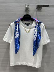 ルイヴィトン服LOUIS VUITTON 2023年新色 サマーパンプキンポルカドットスカーフTシャツ