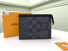 ルイヴィトン財布LOUIS VUITTON 2023年新作 高品質 N60444 ブラック グリッド クラッチバッグ
