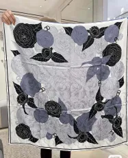 シャネルマフラーCHANEL 2023 新作シルクスカーフ
