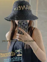 シャネル帽子CHANEL 2023年新作 フィッシャーマン ストローハット