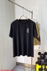 サンローラン服Yves Saint Laurent2023新作カジュアルラウンドネック半袖Tシャツ