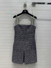 シャネル服CHANEL 2023 新作 サスペンダードレス