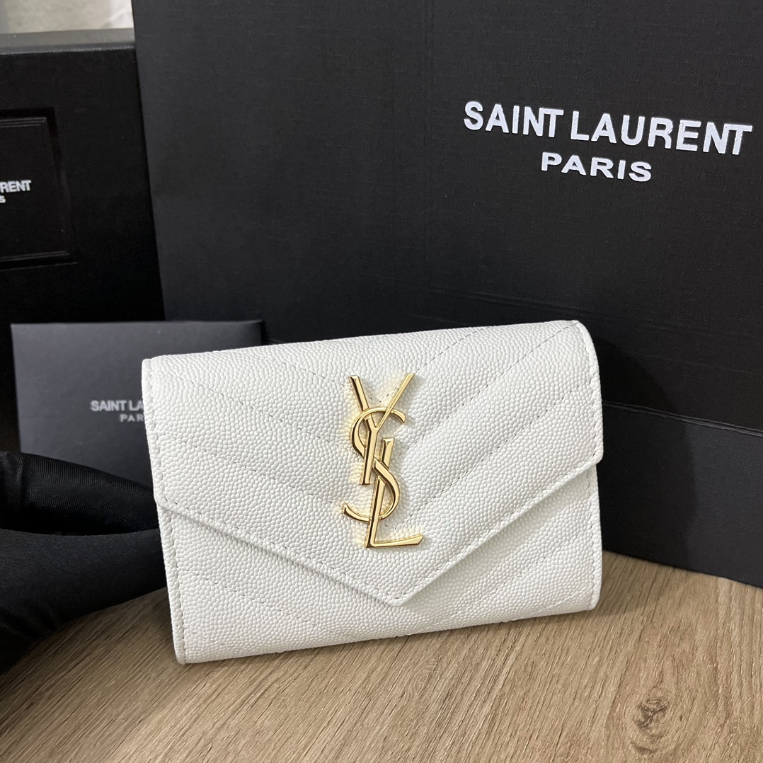 サンローラン財布Yves Saint Laurent 2023年新作 高品質 414404 二つ折りショートクリップ財布