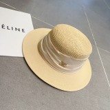 セリーヌ帽子CELINE 2023新作 フラットストローハット