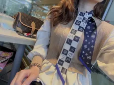 シャネルマフラーCHANEL 2023 新作シルクスカーフ