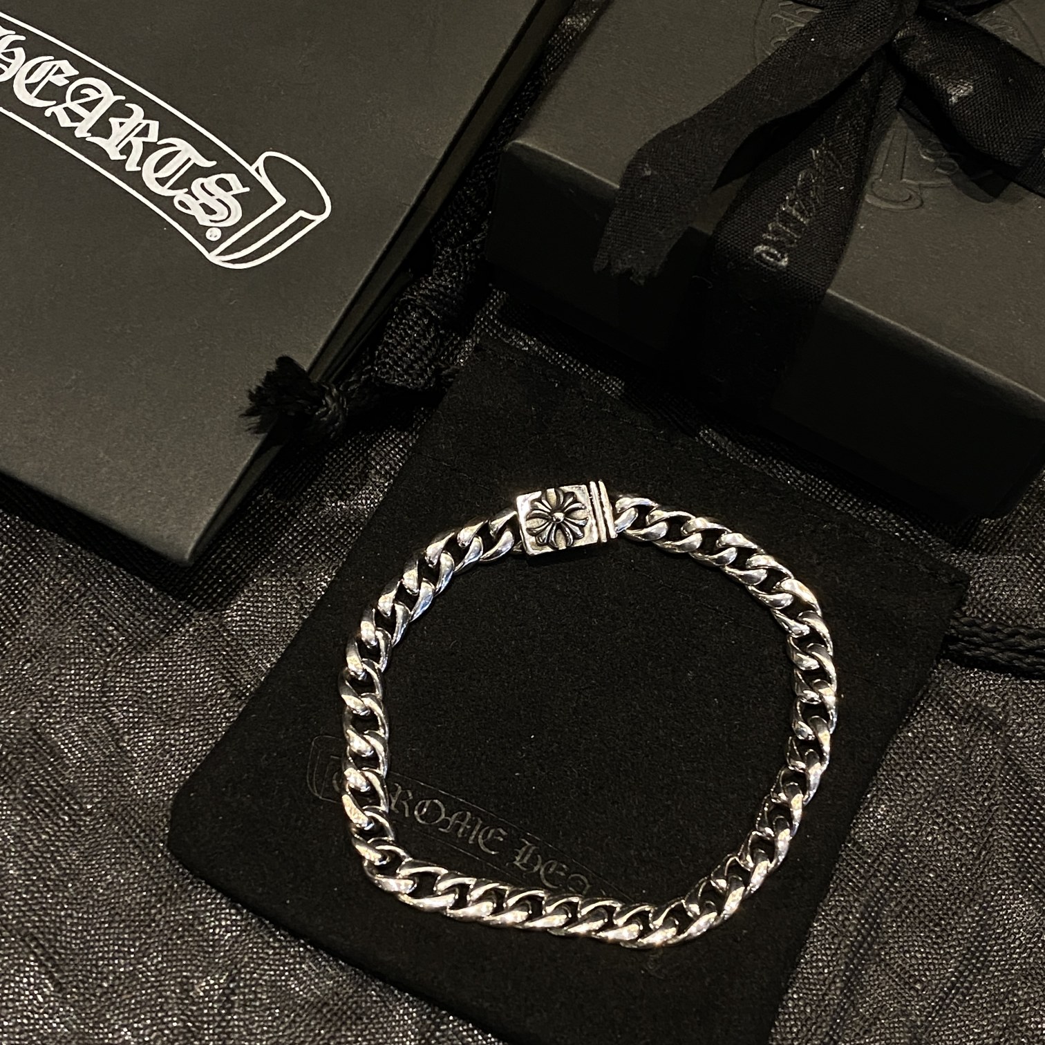クロムハーツブレスレットCHROME HEARTS 2023年新作 スモールクロスフラワーバックル ブレスレット
