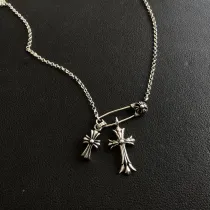 クロムハーツネックレスCHROME HEARTS 2023年新作 ピンダブルクロスセットチェーン