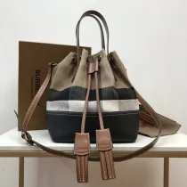 バーバリーバッグBURBERRY 2023 新品 高品質 キャンバス チェック柄 バケットバッグ 900450