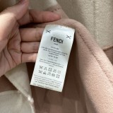 フェンディ服FENDI 2023新作 バイカラーカシミヤハンドメイドケープコート