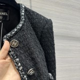 シャネル服CHANEL 2023 新作 手織り ブラック＆シルバー ジャケット