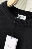 セリーヌ服CELINE 2023新作 スモールレーベル 刺繍セーター