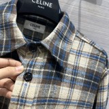 セリーヌ服CELINE 2023新作 ダブルポケットシャツ
