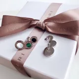 ブルガリピアスBVLGARI 2323 新品 3つボタン イヤリング