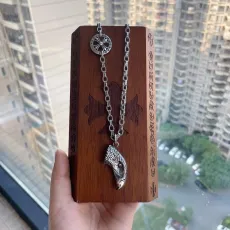 クロムハーツネックレスCHROME HEARTS 2023年新作 ラウンドクロスレターネックレス