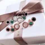 ブルガリピアスBVLGARI 2323 新品 3つボタン イヤリング