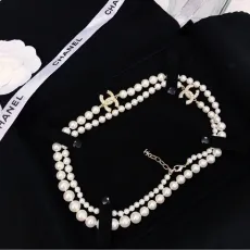 シャネルネックレスCHANEL 2023年新作 スクエア ダイヤモンド パールレター ネックレス
