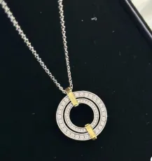 ティファニーネックレスTiffany 2023年新作 バイカラー エレクトリック クロス ラウンド ネックレス