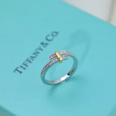ティファニーリング Tiffany 2023年新作 バイカラー エレクトリック クロス リング