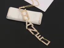 シャネルネックレスCHANEL 2023年新作 フルダイヤレター ペンダントネックレス