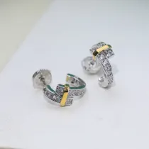 ティファニーピアスTiffany 2023 新作 バイカラー エレクトリック クロスオーバー イヤリング