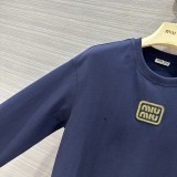 ミュウミュウ服Miu Miu  2023新作 ラウンドネック長袖Tシャツ