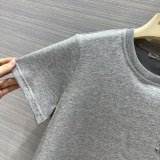 ミュウミュウ服Miu Miu  2023新作 ワッペン刺繍文字 プレミアムグレー 半袖Tシャツ