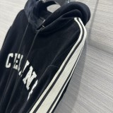 セリーヌ服CELINE 2023新作 インポート ベルベットスポーツスーツ 縁取り付き