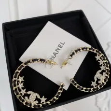 シャネルピアスCHANEL 2023 新作 スター レザー ラージ フープ イヤリング