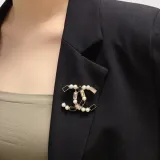 シャネルブローチCHANEL 2023年新作 スクエアダイヤモンド＆パールブローチ