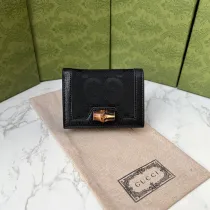 グッチ財布GUCCI 2023新作 レザーバンブーウォレット