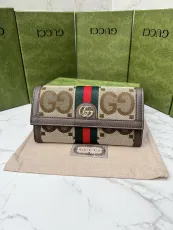 グッチ財布GUCCI 2023新作 レザーバンブーウォレット