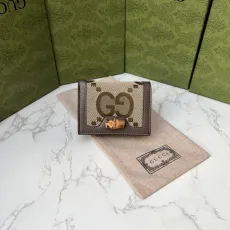 グッチ財布GUCCI 2023新作 レザーバンブーウォレット