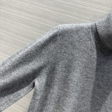 ミュウミュウ服Miu Miu 2023新作 インターシャレターロゴ カシミヤタートルネックセーター