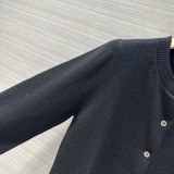 ミュウミュウ服Miu Miu 2023新作 インターシャレターロゴ カシミヤカーディガン Sジャケット