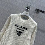 プラダ服PRADA 2023 新作 ティランデ カレッジスタイル ラウンドネック カシミヤセーター
