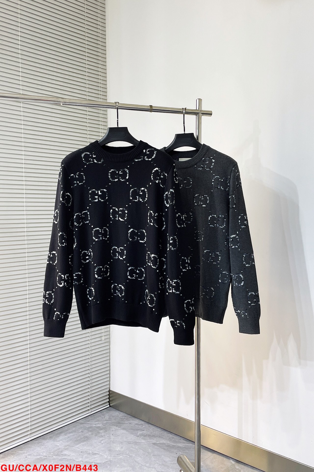 グッチ服GUCCI 2023 新作 ダブルG インターシャ柄 クルーネックセーター