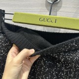 グッチ服GUCCI 2023新作、スター散りばめの特殊糸ニットスカート