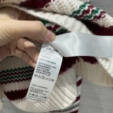 セリーヌ服CELINE 2023新作、ミディアムカラーストライプラウンドネックカシミヤセーター